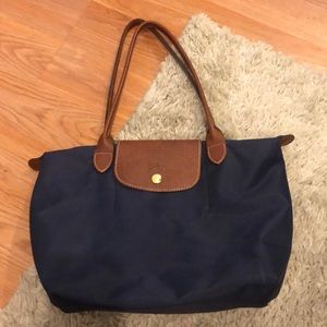 Longchamp Le Pilage Small Navy Tote